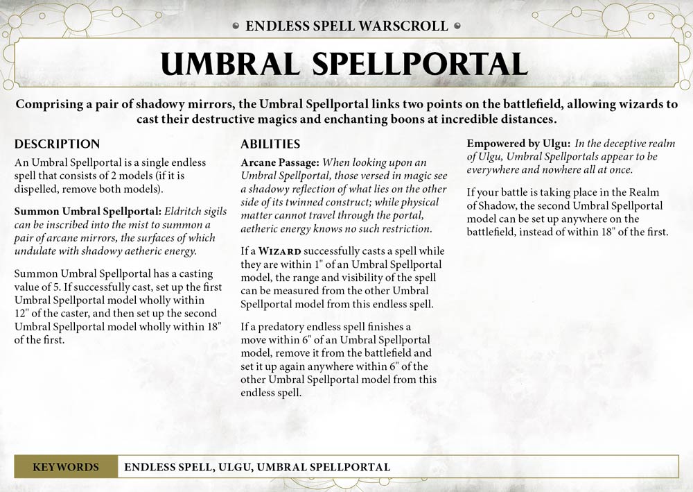 Age of Sigmar: Malign Sorcery – Endless Spells: Umbral Spellportal